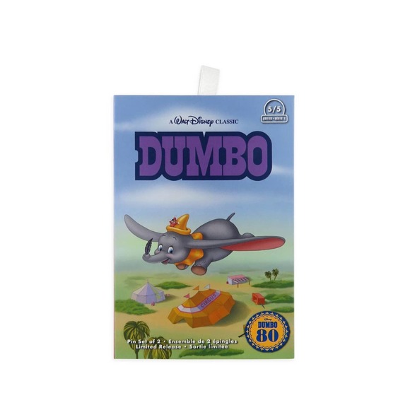 New Disney 2 pc VHS Series 1 DUMBO Pin Set Limited Edition - Picture 11 of 12